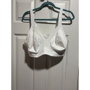 42 DD NEW Playtex 18-Hour Sensational Support Wire Free Bra White NWOT